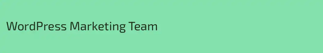 WordPress Marketing Team